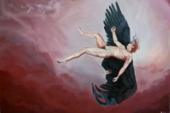 Gefallen, 40x60cm Ölgemälde 2024