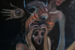 Schattenleiden 60x40cm Ölgemälde 2024