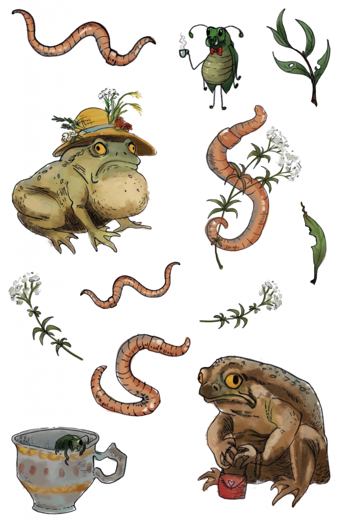 Stickersheet "Kröten"