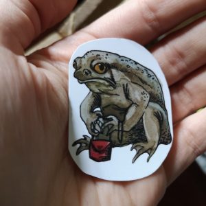 Grumpy Toad Sticker