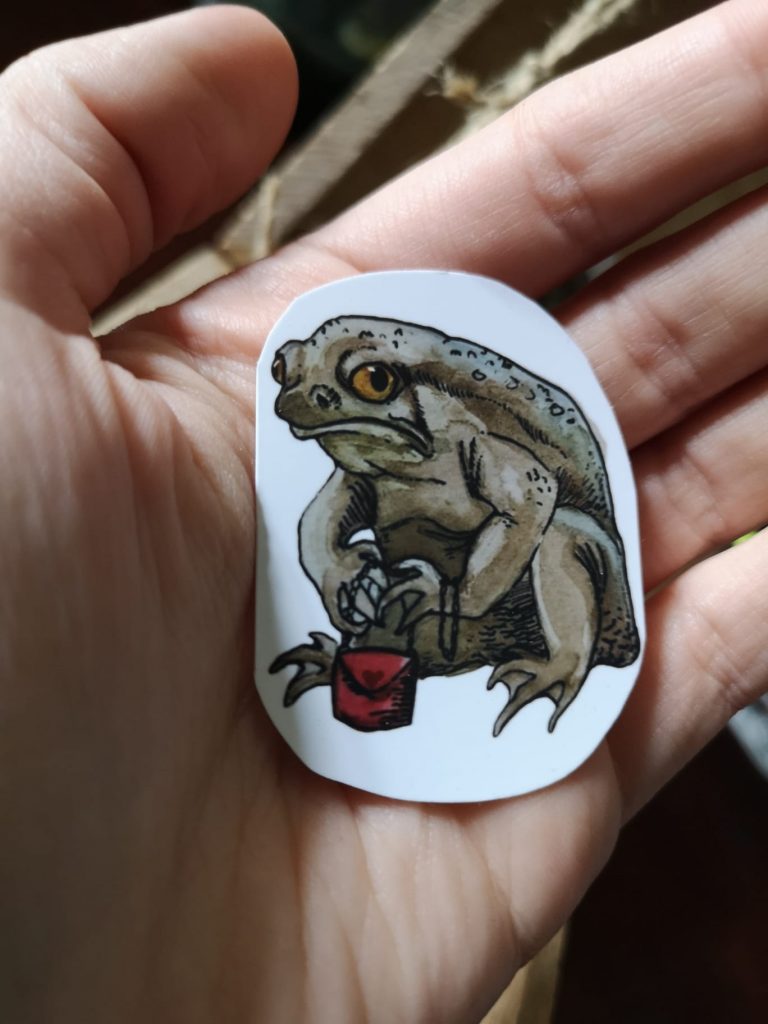 Grumpy Toad Sticker